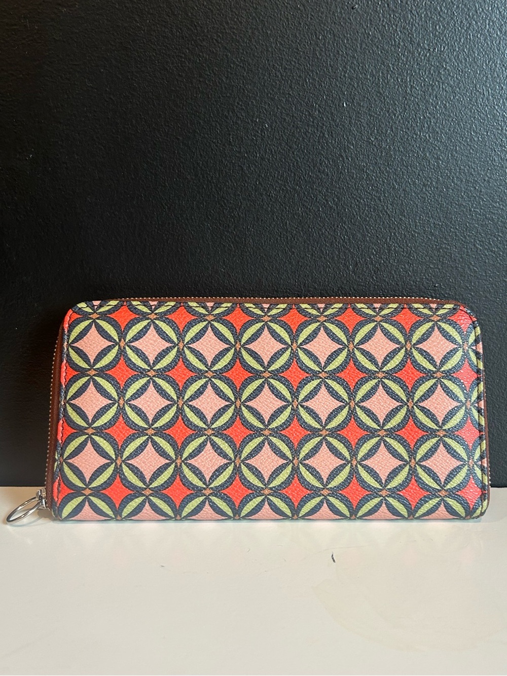 Fossil Mod 60s Retro Geometric Zip Wallet Dopamine Dressing Whimsigoth Clutch